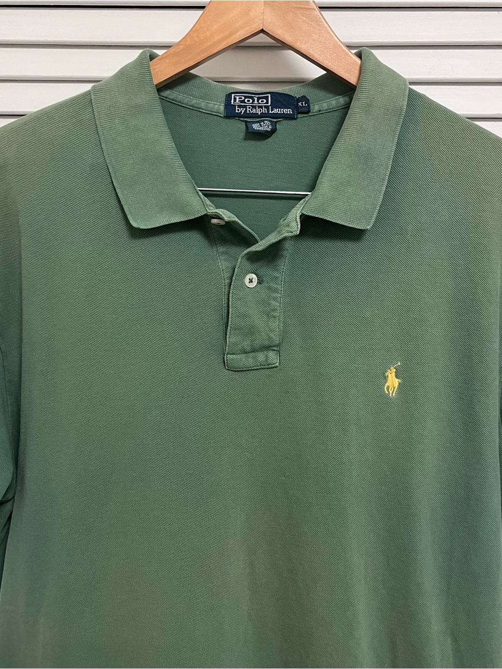 Ralph Lauren Men’s Olive Green Polo with Yellow Pony